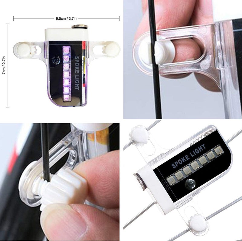 Dorras Bike Wheel Lights (2 Pack) - Waterproof LED Bicycle Spoke Lights - Bike Accessories - 30 Different Patterns Change - Great Gift for Adults Kids - Image 5